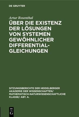 Über Die Existenz Der Lösungen Von Systemen Gew... [German] 3111291944 Book Cover