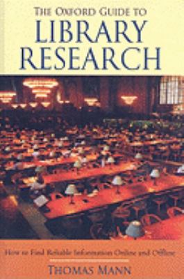 The Oxford Guide to Library Research 141767931X Book Cover