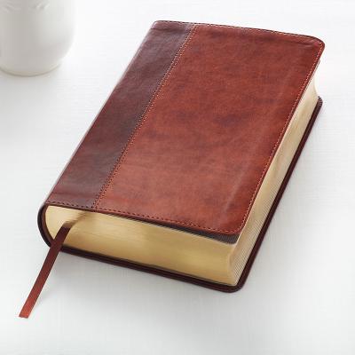 KJV Giant Print Lux-Leather 2-Tone Brown [Large Print] 1432117955 Book Cover