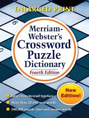 Merriam-Webster's Crossword Puzzle Dictionary: ... [Large Print] 087779734X Book Cover