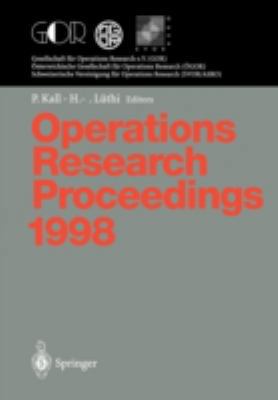 Operations Research Proceedings 1998 (Operations Research Proceedings)
