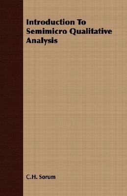 Introduction to Semimicro Qualitative Analysis 140671917X Book Cover