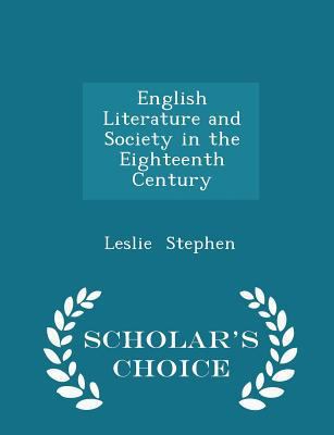 English Literature and Society in the Eighteent... 1297222156 Book Cover