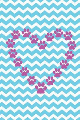 Paw Print Heart: Chevron Design 1795739878 Book Cover