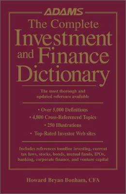 The Complete Investment and Finance Dictionary:... 1580623727 Book Cover