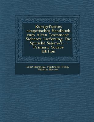 Kurzgefasstes Exegetisches Handbuch Zum Alten T... [German] 1294477560 Book Cover