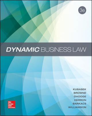 Dynamic Business Law 0078023785 Book Cover