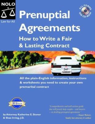 Prenuptial Agreements: How to Write a Fair and ... 0873379969 Book Cover