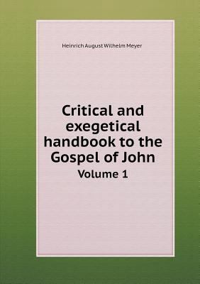 Critical and exegetical handbook to the Gospel ... 5518708076 Book Cover