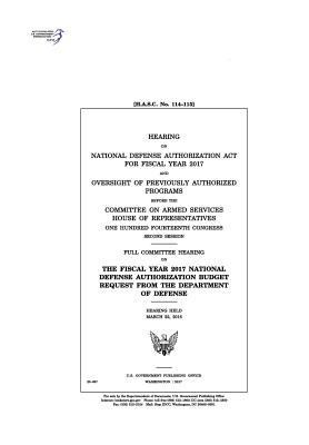 Hearing on National Defense Authorization Act f... 1973997452 Book Cover