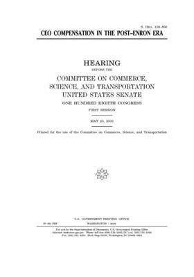 CEO compensation in the post-Enron era 1713310767 Book Cover