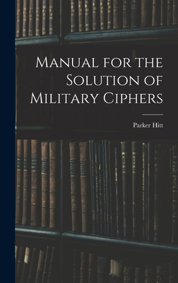 Manual for the Solution of Military Ciphers 1015527124 Book Cover