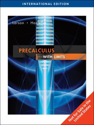 Precalculus with Limits 0495832383 Book Cover