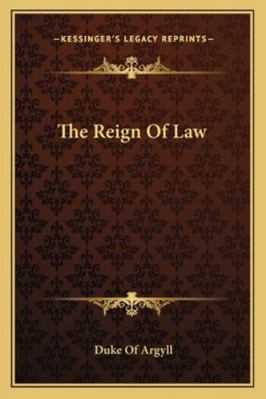 The Reign Of Law 1162956062 Book Cover