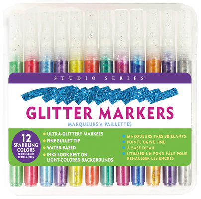 Studio Series Glitter Marker Set (12-Piece Set) 1441335161 Book Cover