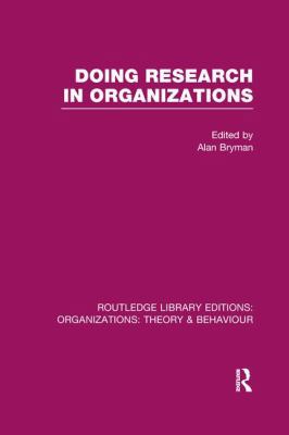 Doing Research in Organizations (RLE: Organizat... 1138967912 Book Cover