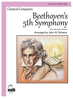 Beethoven's 5th Symphony: Schaum Level 4 Piano ... 1629060550 Book Cover