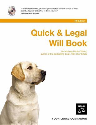 Quick & Legal Will Book 1413301959 Book Cover