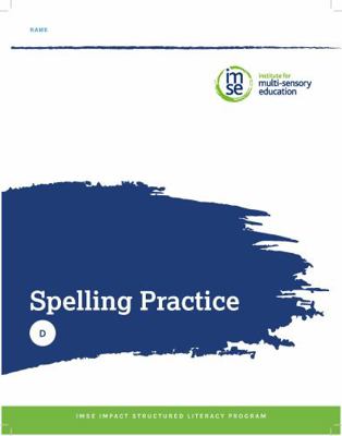 Student Spelling Book D