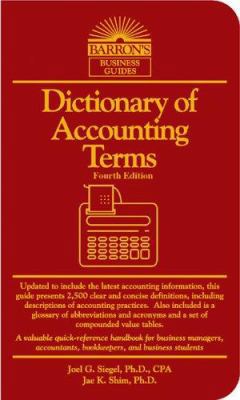 Dictionary of Accounting Terms 0764128981 Book Cover