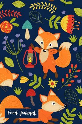 Food Journal: Cute Fox 60 Days Personal Food Journal & Fitness Diary ~ Exercise Log Book, Daily Gratitude with Prompts Small Lined Notebook