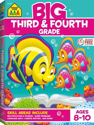 School Zone Big Third & Fourth Grade Workbook 1589470176 Book Cover