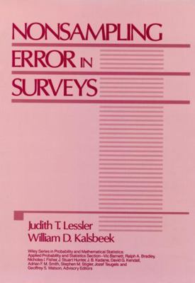 Nonsampling Error in Surveys 0471869082 Book Cover