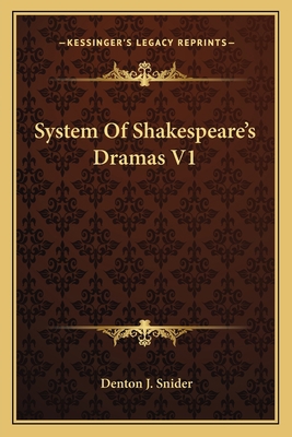 System of Shakespeare's Dramas V1 1163120669 Book Cover