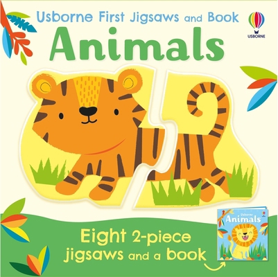 Usborne First Jigsaws and Book: Animals 1835405185 Book Cover