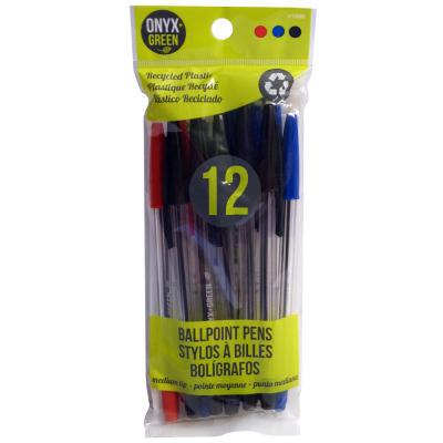 12pk Ballpoint Pens Asst Inks B00PX8WGWO Book Cover