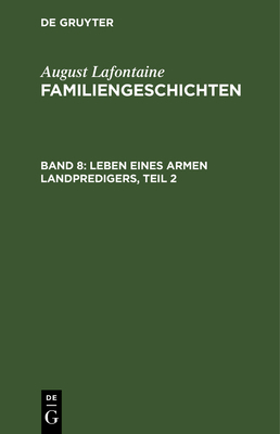 Leben Eines Armen Landpredigers, Teil 2 [German] 3112626591 Book Cover