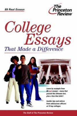 College Essays That Made a Difference 0375763449 Book Cover