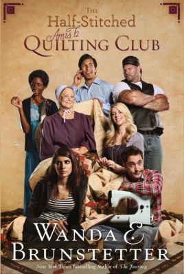 The Half-Stitched Amish Quilting Club [Large Print] 1594154090 Book Cover