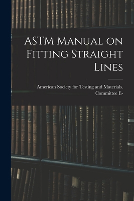 ASTM Manual on Fitting Straight Lines 1013614097 Book Cover