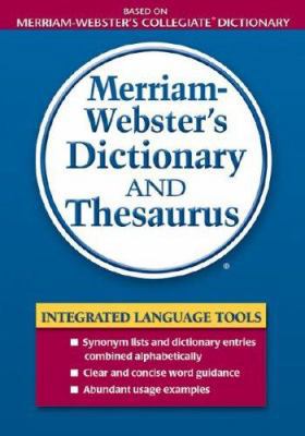 Merriam-Webster's Dictionary and Thesaurus B0026IBXZK Book Cover