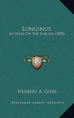 Longinus: An Essay On The Sublime (1870) 1168932734 Book Cover