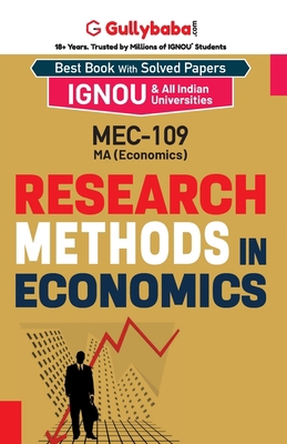 MEC-09/MEC-109 Research Methods in Economics B07D34SNBP Book Cover