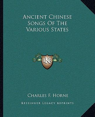 Ancient Chinese Songs Of The Various States 1162865393 Book Cover