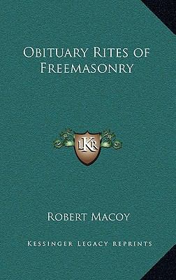 Obituary Rites of Freemasonry 116912433X Book Cover