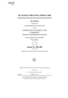 Planning for long-term care B0848SMRF7 Book Cover