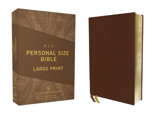 Niv, Personal Size Bible, Large Print, Genuine ... [Large Print] 0310455952 Book Cover