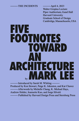 Five Footnotes Toward an Architecture 1915609763 Book Cover