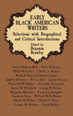 Early Black American Writers 0486226239 Book Cover