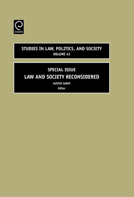 Law and Society Reconsidered: Special Issue 0762314605 Book Cover