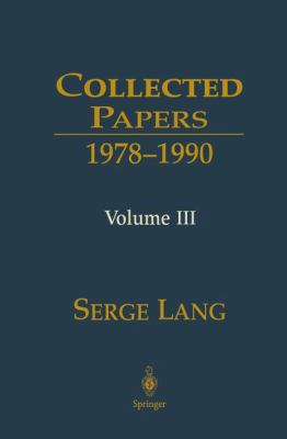 Collected Papers III: 1978–1990 (English and Fr... [French] 0387988009 Book Cover
