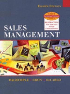 WIE Sales Management: Concepts and Cases 0471451711 Book Cover