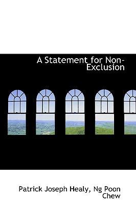 A Statement for Non-Exclusion 1103319213 Book Cover