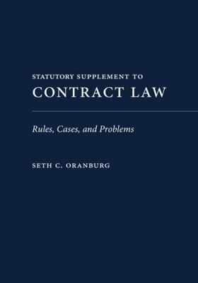 Contract Law: Rules, Cases, and Problems 1531030963 Book Cover