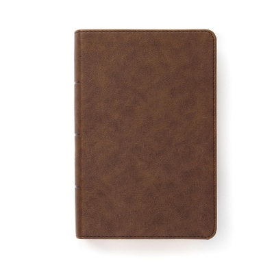 CSB Single-Column Compact Bible, Brown Leathert... 1087751357 Book Cover