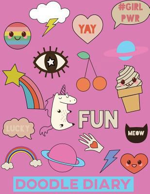 Doodle Diary: Cute Pink Random Doodles Drawings 1790281830 Book Cover